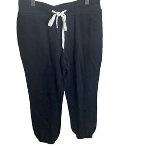 n: philanthropy sweatpants woman’s black distressed pockets cotton blend pant XS